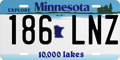 MN license plate 186LNZ