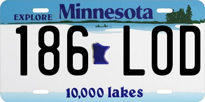 MN license plate 186LOD
