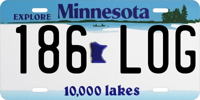 MN license plate 186LOG