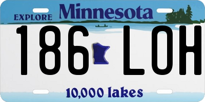 MN license plate 186LOH