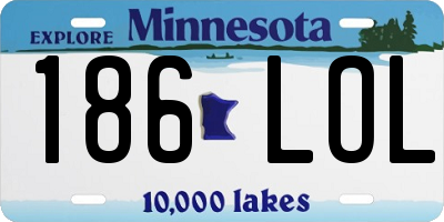 MN license plate 186LOL