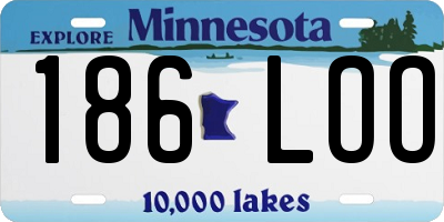 MN license plate 186LOO
