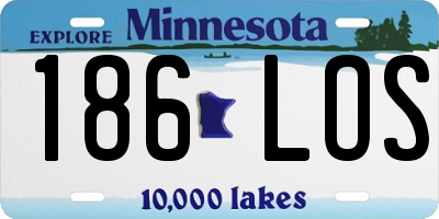 MN license plate 186LOS