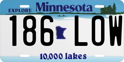 MN license plate 186LOW