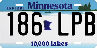 MN license plate 186LPB