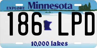 MN license plate 186LPD