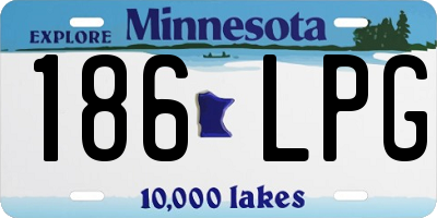 MN license plate 186LPG