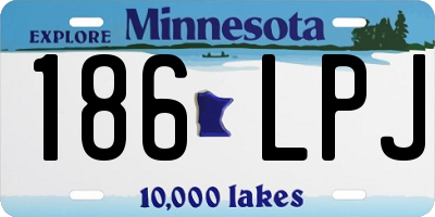 MN license plate 186LPJ