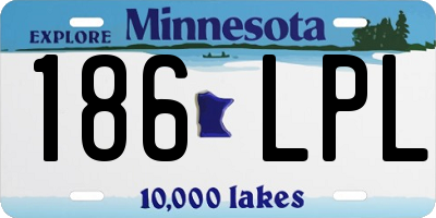 MN license plate 186LPL