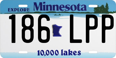 MN license plate 186LPP