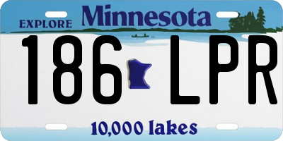 MN license plate 186LPR
