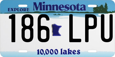 MN license plate 186LPU