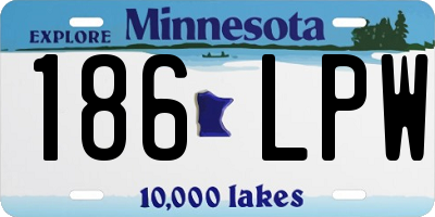MN license plate 186LPW