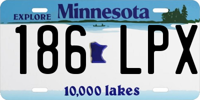 MN license plate 186LPX
