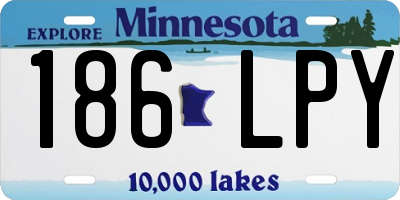 MN license plate 186LPY