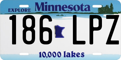 MN license plate 186LPZ