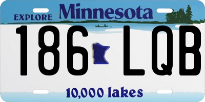 MN license plate 186LQB