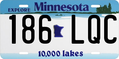 MN license plate 186LQC