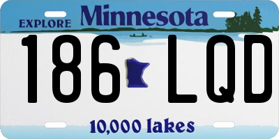 MN license plate 186LQD