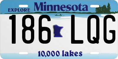MN license plate 186LQG