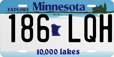 MN license plate 186LQH