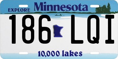 MN license plate 186LQI