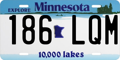 MN license plate 186LQM