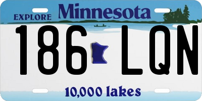 MN license plate 186LQN