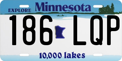 MN license plate 186LQP