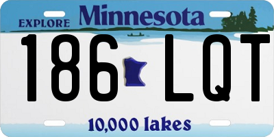 MN license plate 186LQT