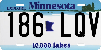 MN license plate 186LQV