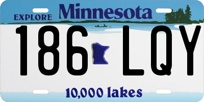 MN license plate 186LQY