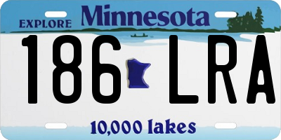 MN license plate 186LRA