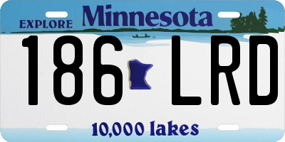 MN license plate 186LRD