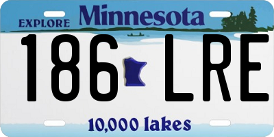 MN license plate 186LRE