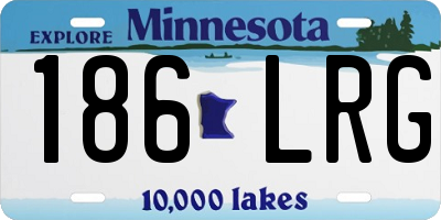 MN license plate 186LRG
