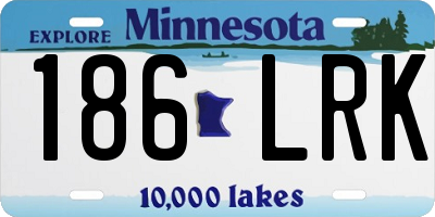 MN license plate 186LRK