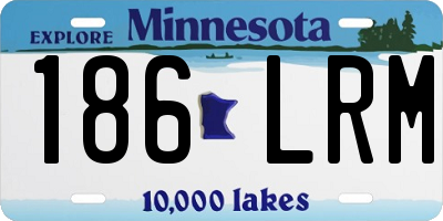 MN license plate 186LRM