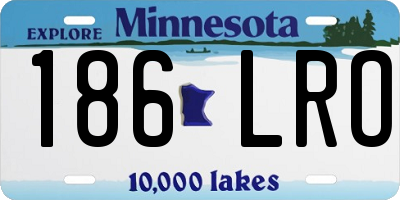 MN license plate 186LRO
