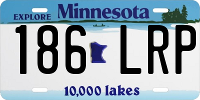 MN license plate 186LRP