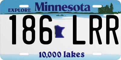 MN license plate 186LRR