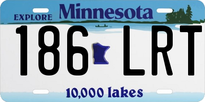 MN license plate 186LRT