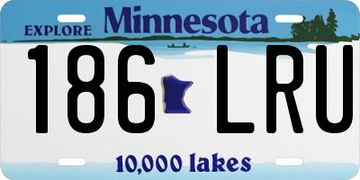 MN license plate 186LRU