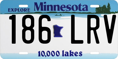 MN license plate 186LRV