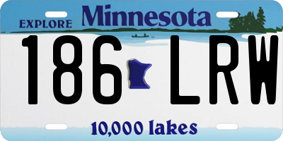 MN license plate 186LRW