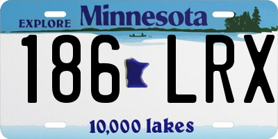 MN license plate 186LRX