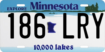 MN license plate 186LRY