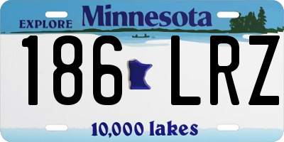 MN license plate 186LRZ