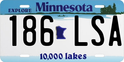 MN license plate 186LSA