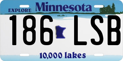 MN license plate 186LSB